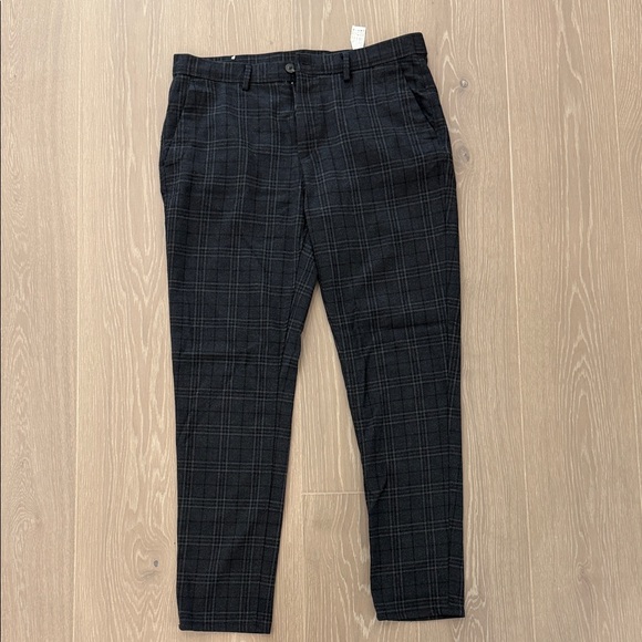 Zara Men's Charcoal Checkered Dress Pants Great condition only worn 2-3 times - Picture 1 of 6